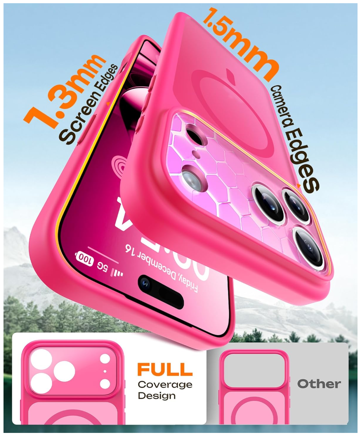 iPhone 17 Pro Hoesje MagSafe schokbestendig met camerabescherming - roze