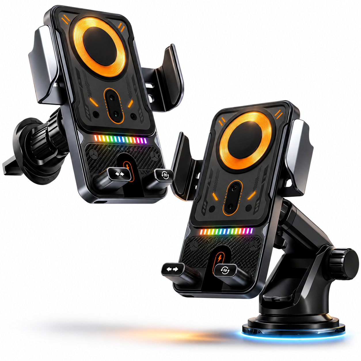 15W Draadloze Auto Telefoonhouder met Snellader - Automatische Sensor & 360° Draaibaar