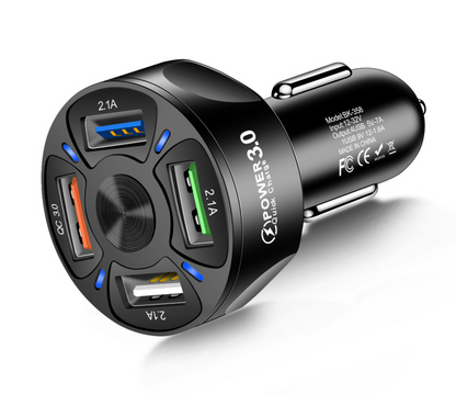 Autolader 4 Poorten USB QC3.0 - Snelle lader
