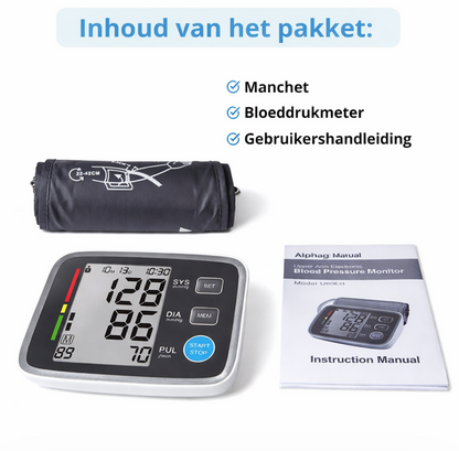 Bloeddrukmeter Bovenarm - Hartslagmeter - Manchet 22 tot 42 cm