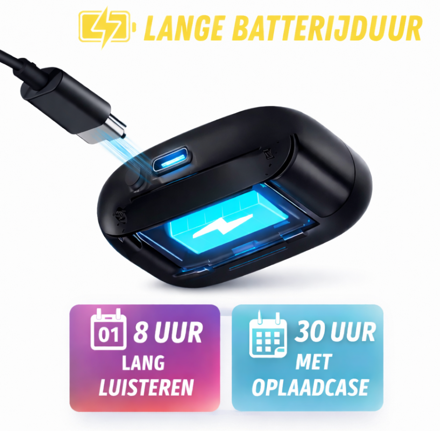 Draadloze Bluetooth Oordopjes - Geschikt voor alle apparaten met oplaadcase
