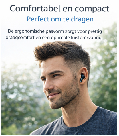Draadloze Bluetooth Oordopjes - Geschikt voor alle apparaten met oplaadcase