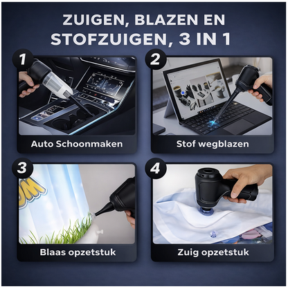Draadloze auto stofzuiger – Krachtige handstofzuiger voor elk ruimte - USB Oplaadbaar