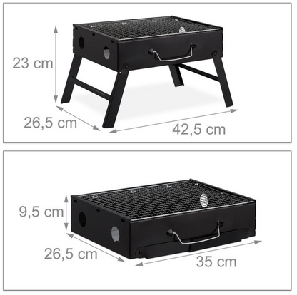 Houtskool Mini Barbecue - Draagbaar houtskool bbq - Tafel Grill