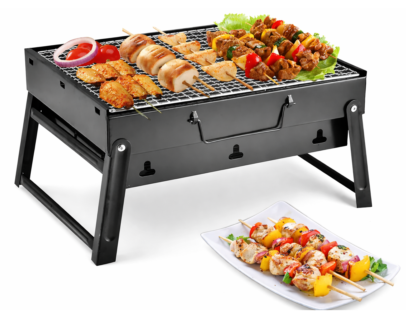 Houtskool Mini Barbecue - Draagbaar houtskool bbq - Tafel Grill