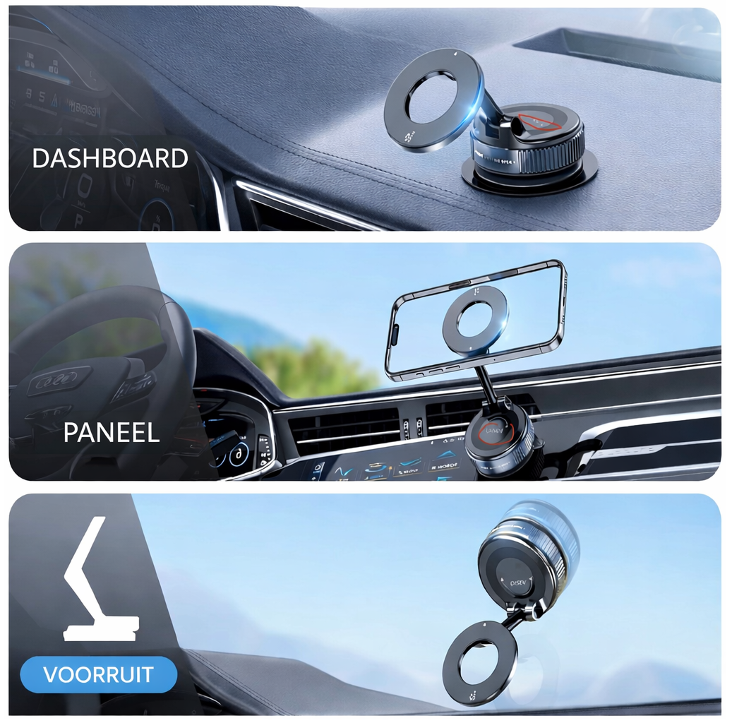 Magnetische Telefoonhouder Auto 360 graden Draaibaar – MagSafe Geschikt