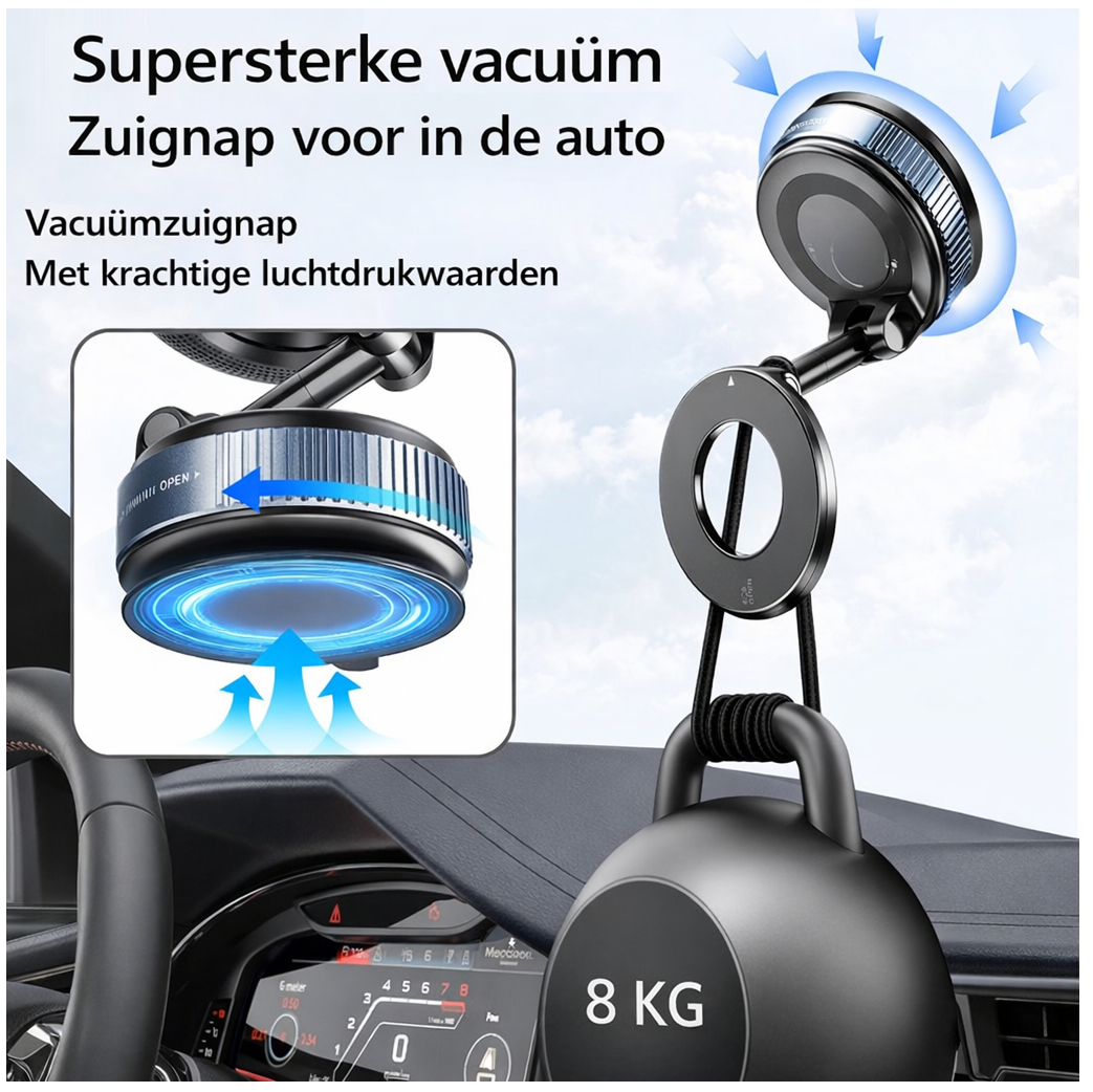 Magnetische Telefoonhouder Auto 360 graden Draaibaar – MagSafe Geschikt