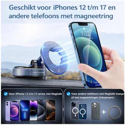 Magnetische Telefoonhouder Auto 360 graden Draaibaar – MagSafe Geschikt