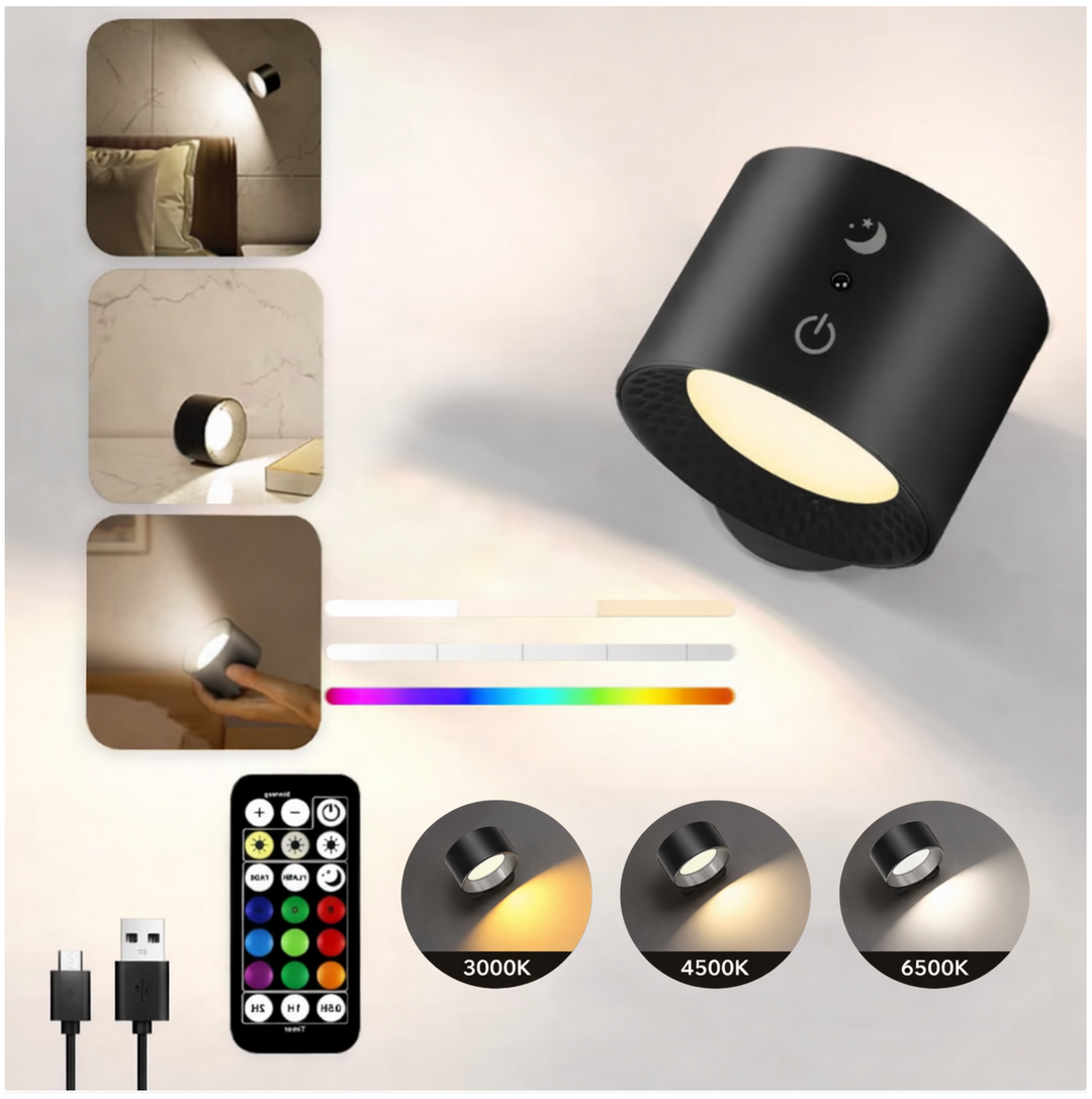 Rixoline Draadloze LED Wandlamp met afstandsbediening – Warm & koud Licht