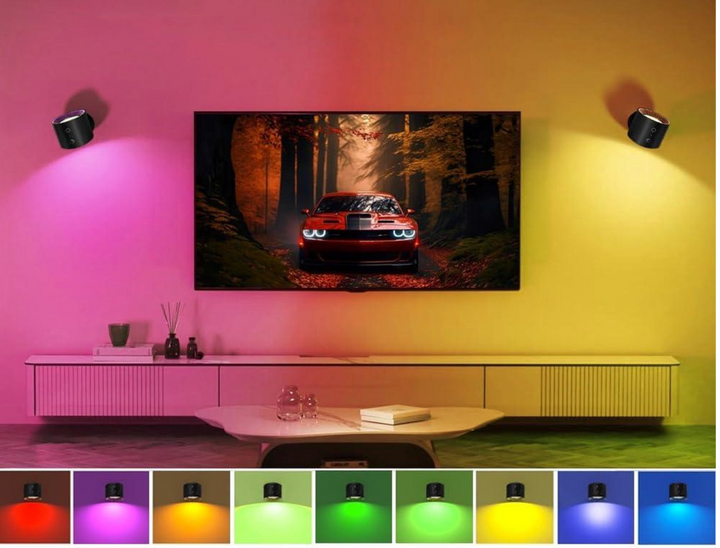 Rixoline Draadloze LED Wandlamp met afstandsbediening – Warm & koud Licht