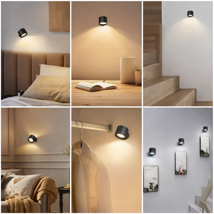Rixoline Draadloze LED Wandlamp met afstandsbediening – Warm & koud Licht