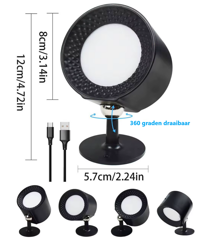 Rixoline Draadloze LED Wandlamp met afstandsbediening – Warm & koud Licht