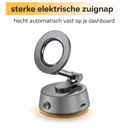 Telefoonhouder auto met zuignap en magnetische houder 360° draaibaar - Geschikt voor MagSafe