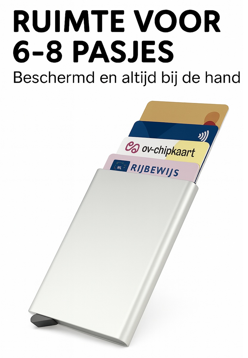 Porte-cartes RFID extensible et fin - Argent