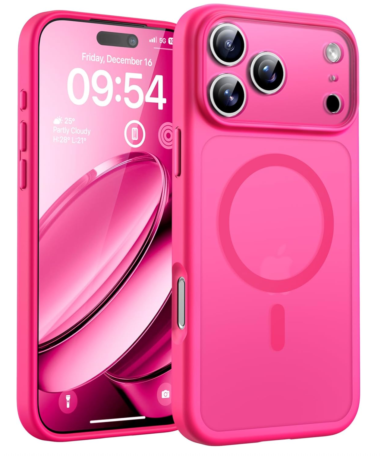 iPhone 17 Pro Hoesje MagSafe schokbestendig met camerabescherming - roze