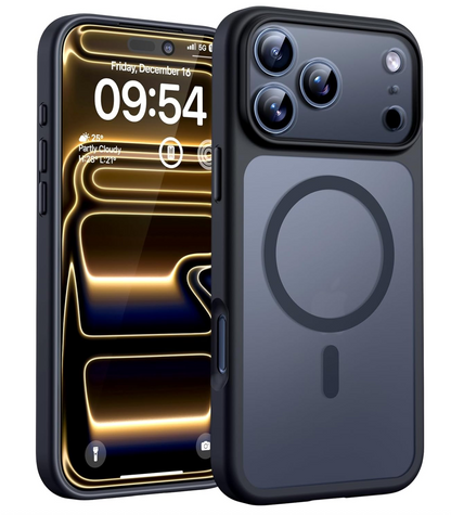 iPhone 17 Pro Hoesje MagSafe schokbestendig met camerabescherming - zwart