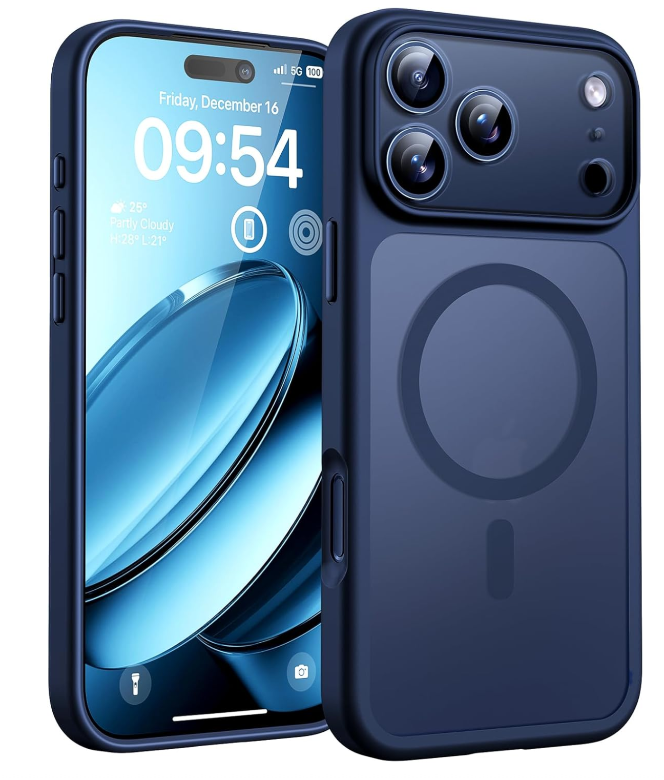 iPhone 17 Pro Hoesje MagSafe schokbestendig met camerabescherming - blauw