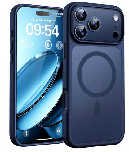 iPhone 17 Pro Hoesje MagSafe schokbestendig met camerabescherming - blauw