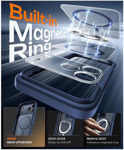 iPhone 17 Pro Hoesje MagSafe schokbestendig met camerabescherming - blauw