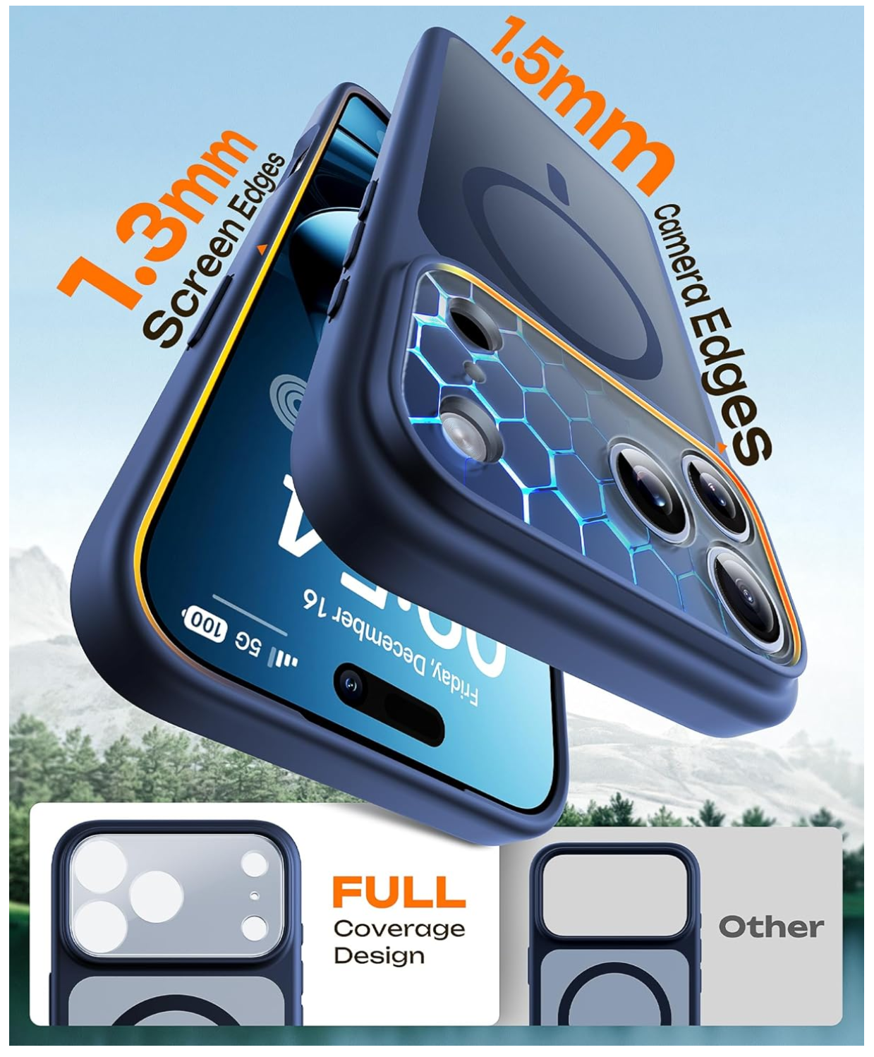 iPhone 17 Pro Hoesje MagSafe schokbestendig met camerabescherming - blauw